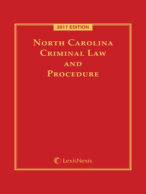cover image of North Carolina Criminal Law and Procedure